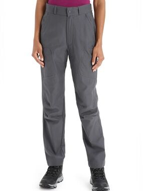 Icebreaker Women's Merino Hike Pants, Monsoon Gray, Size 26